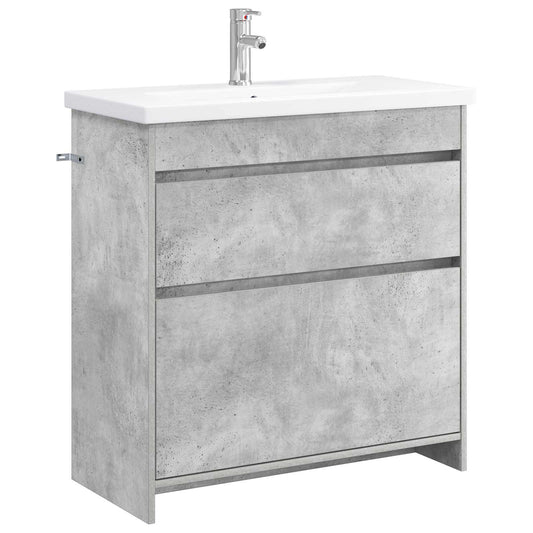 Bathroom Furniture Set Concrete Grey 81 x 40 x 84.5 cm Bathroom Furniture Set Concrete Grey 81 x 40 x 84.5 cm