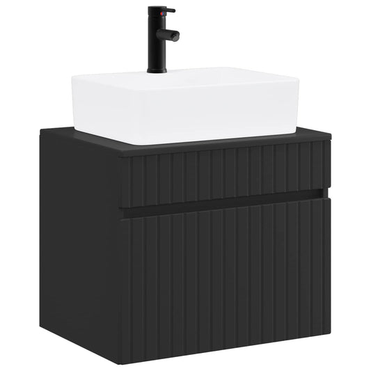 Bathroom Furniture Set Black Engineered Wood Bathroom Furniture Set Black Engineered Wood