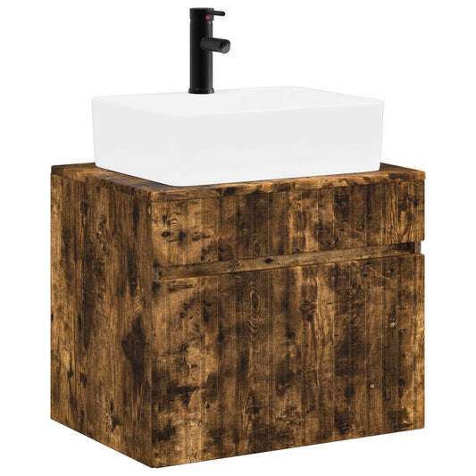 Bathroom Furniture Set Smoked Oak Engineered Wood Bathroom Furniture Set Smoked Oak Engineered Wood