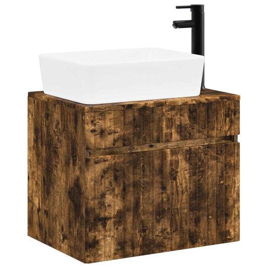 Bathroom Furniture Set Smoked Oak Engineered Wood Bathroom Furniture Set Smoked Oak Engineered Wood