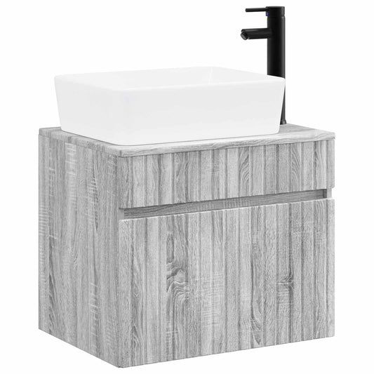 Bathroom Furniture Set Grey Sonoma Engineered Wood Bathroom Furniture Set Grey Sonoma Engineered Wood
