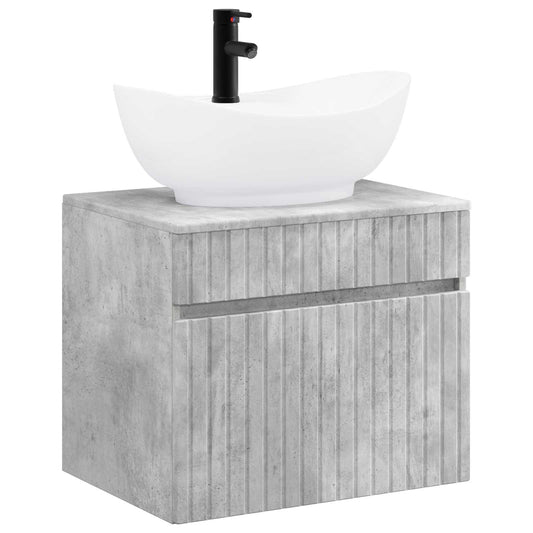 Bathroom Furniture Set Concrete Grey Engineered Wood Bathroom Furniture Set Concrete Grey Engineered Wood