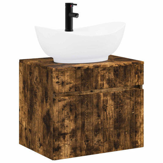Bathroom Furniture Set Smoked Oak Engineered Wood Bathroom Furniture Set Smoked Oak Engineered Wood