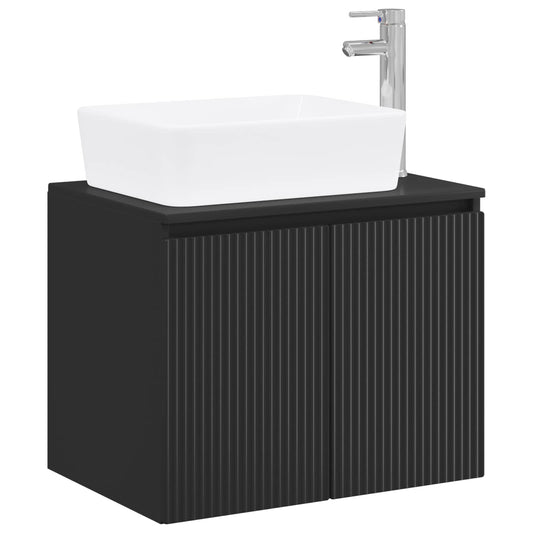 Bathroom Furniture Set Black Engineered Wood Bathroom Furniture Set Black Engineered Wood