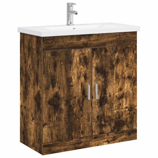 Bathroom Furniture Set Smoked Oak 81 x 40 x 84.5 cm Bathroom Furniture Set Smoked Oak 81 x 40 x 84.5 cm