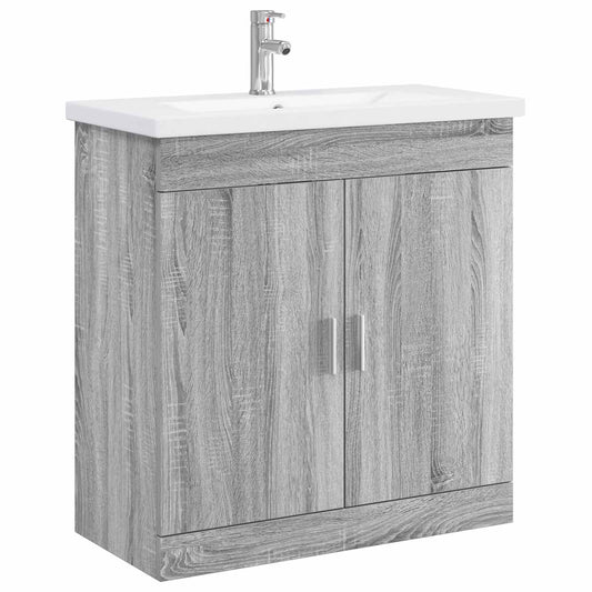 Bathroom Furniture Set Grey Sonoma 81 x 40 x 84.5 cm Bathroom Furniture Set Grey Sonoma 81 x 40 x 84.5 cm