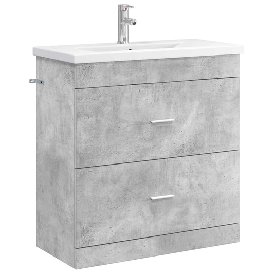 Bathroom Furniture Set Concrete Grey 81 x 40 x 84.5 cm Bathroom Furniture Set Concrete Grey 81 x 40 x 84.5 cm