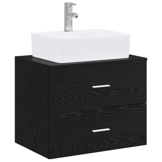 Bathroom Furniture Set Black Oak Engineered Wood Bathroom Furniture Set Black Oak Engineered Wood