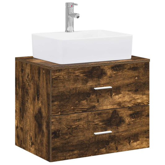 Bathroom Furniture Set Smoked Oak Engineered Wood Bathroom Furniture Set Smoked Oak Engineered Wood