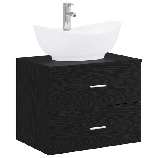 Bathroom Furniture Set Black Oak Engineered Wood Bathroom Furniture Set Black Oak Engineered Wood