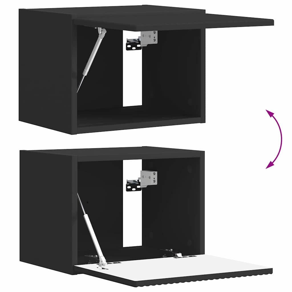 TV Wall Cabinet Black 39 x 31 x 29.5 cm Engineered Wood