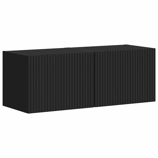TV Wall Cabinet 2 pcs Black 39 x 31 x 29.5 cm Engineered Wood TV Wall Cabinet 2 pcs Black 39 x 31 x 29.5 cm Engineered Wood