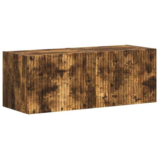 TV Wall Cabinet Wall-mounted 2 pcs Smoked Oak 39 x 31 x 29.5 cm TV Wall Cabinet Wall-mounted 2 pcs Smoked Oak 39 x 31 x 29.5 cm