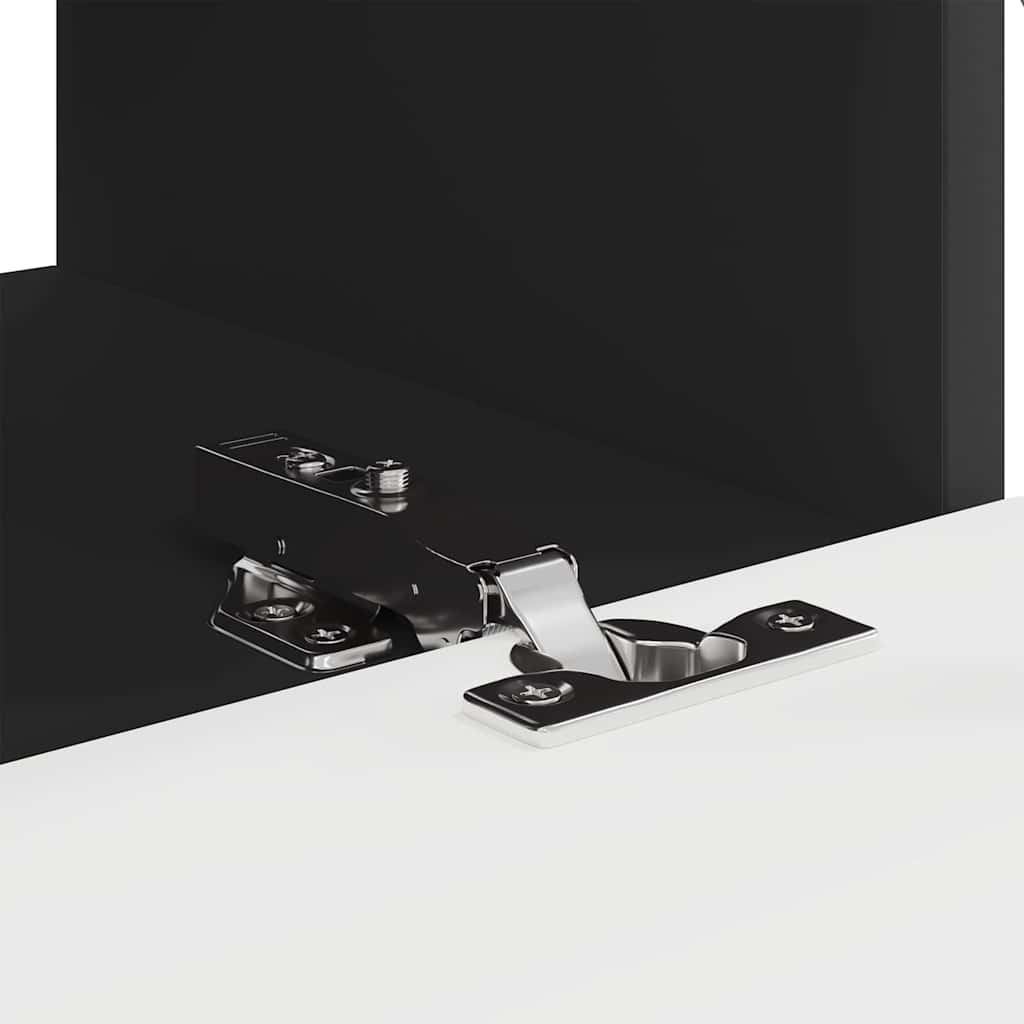 TV Wall Cabinet 2 pcs Black 60 x 31 x 29.5 cm Engineered Wood