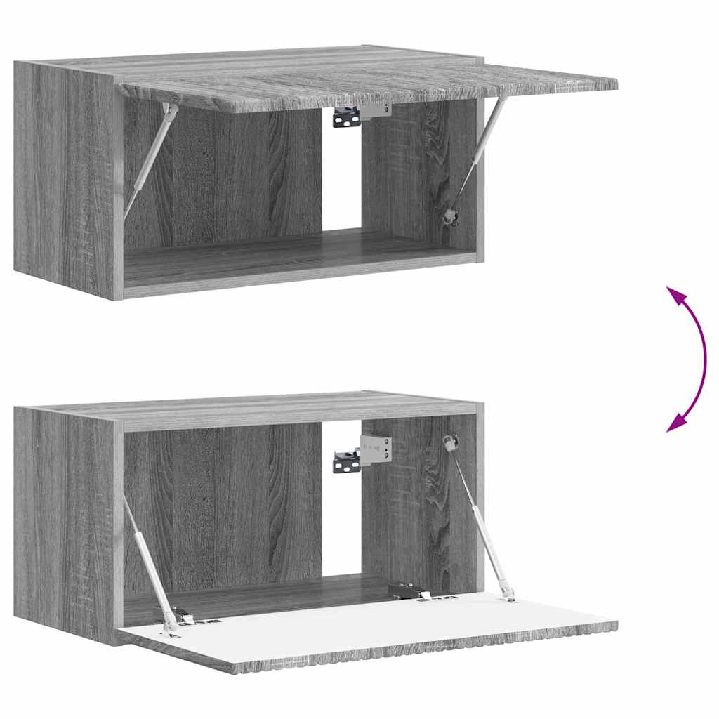 TV Wall Cabinet Grey Sonoma 60 x 31 x 29.5 cm Engineered Wood