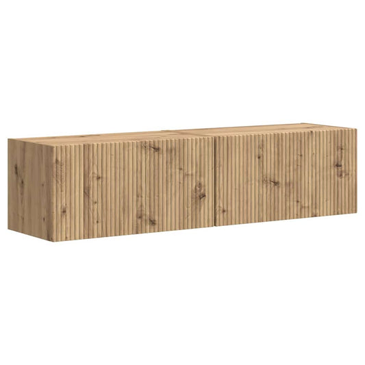 TV Wall Cabinet 2 pcs Artisian Oak Engineered Wood TV Wall Cabinet 2 pcs Artisian Oak Engineered Wood