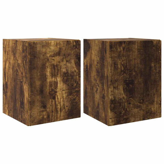 TV Wall Cabinet Wall-mounted 2 pcs Smoked Oak 30 x 31 x 40 cm TV Wall Cabinet Wall-mounted 2 pcs Smoked Oak 30 x 31 x 40 cm