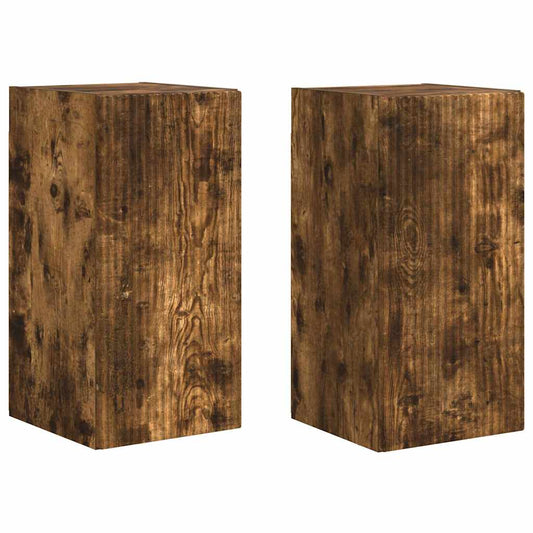 TV Wall Cabinet Wall-mounted 2 pcs Smoked Oak 30 x 31 x 60 cm TV Wall Cabinet Wall-mounted 2 pcs Smoked Oak 30 x 31 x 60 cm