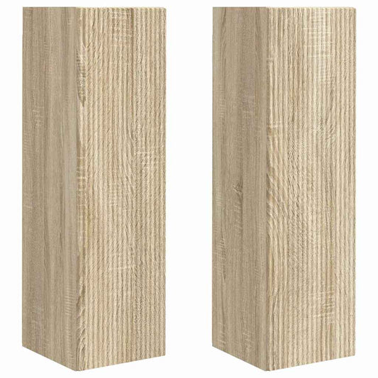 TV Wall Cabinet 2 pcs Sonoma 30 x 31 x 100 cm Engineered Wood TV Wall Cabinet 2 pcs Sonoma 30 x 31 x 100 cm Engineered Wood