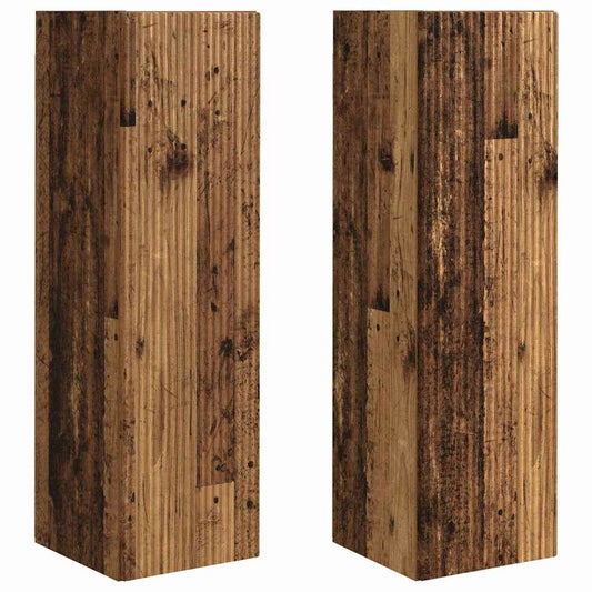 TV Wall Cabinet 2 pcs Old Wood 30 x 31 x 100 cm Engineered Wood TV Wall Cabinet 2 pcs Old Wood 30 x 31 x 100 cm Engineered Wood
