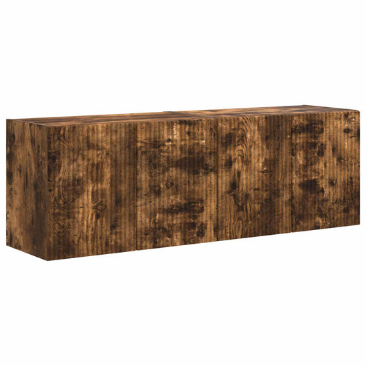 TV Wall Cabinet Wall-mounted 2 pcs Smoked Oak 59.5 x 31 x 40 cm TV Wall Cabinet Wall-mounted 2 pcs Smoked Oak 59.5 x 31 x 40 cm