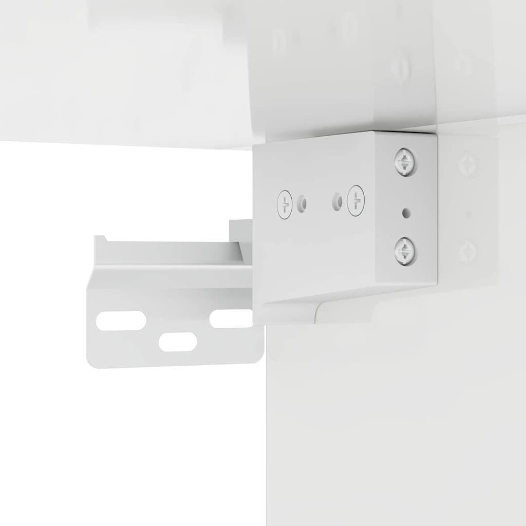 TV Wall Cabinet Wall-mounted High Gloss White 59.5 x 31 x 60 cm