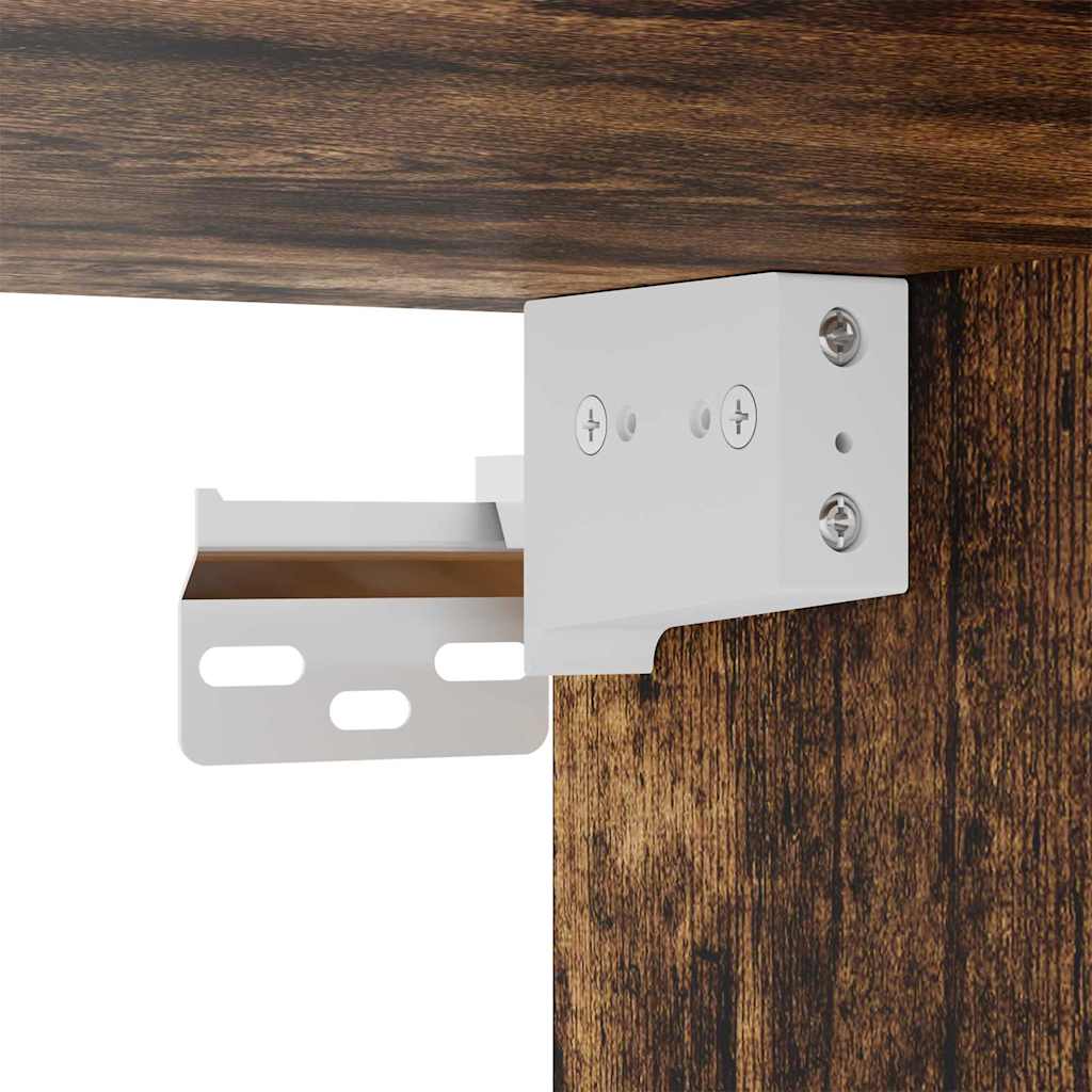 TV Wall Cabinet Smoked Oak 59.5 x 31 x 80 cm Engineered Wood