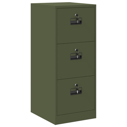 File Cabinet Olive Green 44 x 50 x 106.5 cm Cold-Rolled Steel File Cabinet Olive Green 44 x 50 x 106.5 cm Cold-Rolled Steel