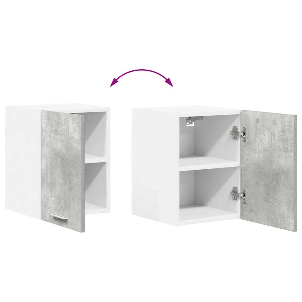 Hanging Cabinet 2 pcs Concrete Grey and White 30 x 31 x 40 cm