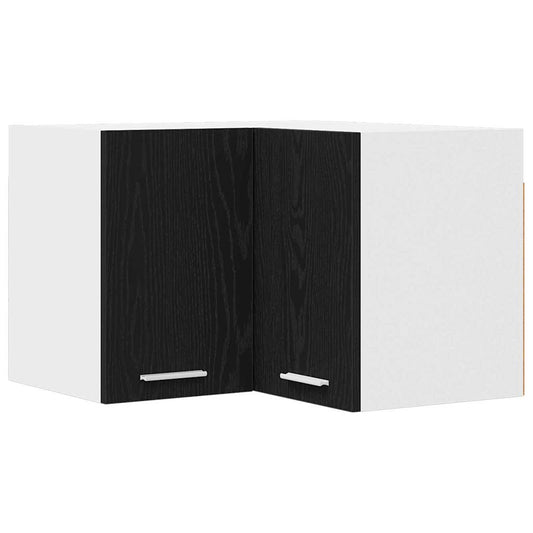 Hanging Cabinet Black Oak and White 57 x 57 x 40 cm Hanging Cabinet Black Oak and White 57 x 57 x 40 cm