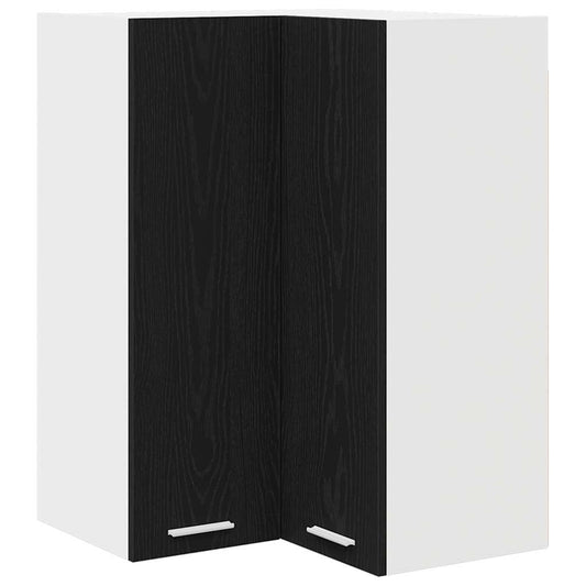 Hanging Cabinet Black Oak and White 57 x 57 x 80 cm Hanging Cabinet Black Oak and White 57 x 57 x 80 cm
