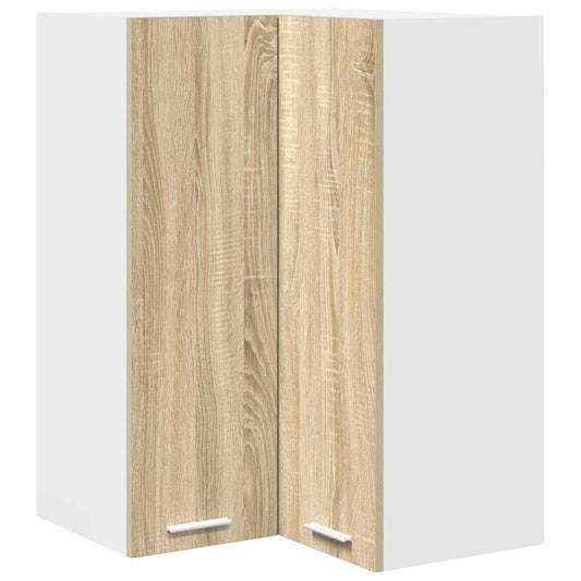 Hanging Cabinet Sonoma Oak and White 57 x 57 x 80 cm Hanging Cabinet Sonoma Oak and White 57 x 57 x 80 cm