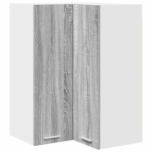 Hanging Cabinet Grey Sonoma and White 57 x 57 x 80 cm Hanging Cabinet Grey Sonoma and White 57 x 57 x 80 cm