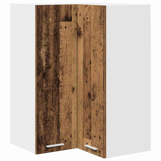 Hanging Cabinet Old Wood and White 57 x 57 x 80 cm Hanging Cabinet Old Wood and White 57 x 57 x 80 cm