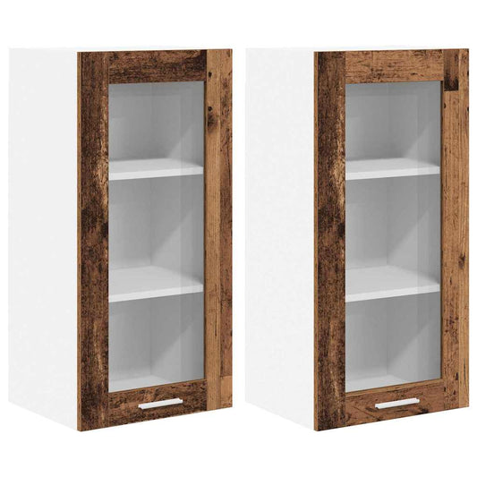 Hanging Cabinet 2 pcs Old Wood Engineered Wood Hanging Cabinet 2 pcs Old Wood Engineered Wood