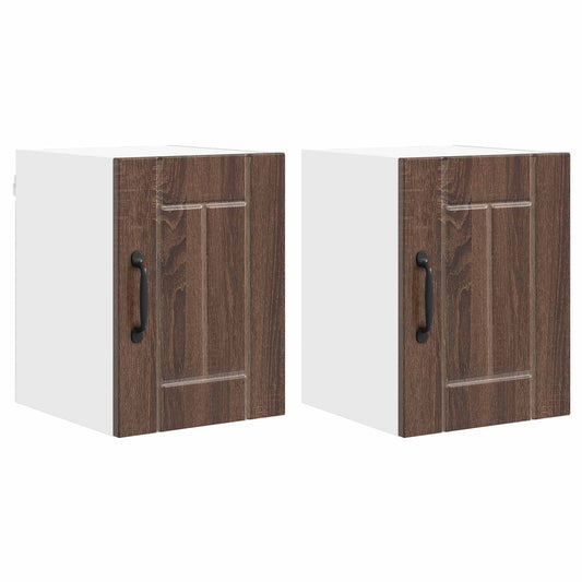 Wall Cabinet LUCCA 2 pcs Brown Oak 30 x 31 x 40 cm Wall Cabinet LUCCA 2 pcs Brown Oak 30 x 31 x 40 cm