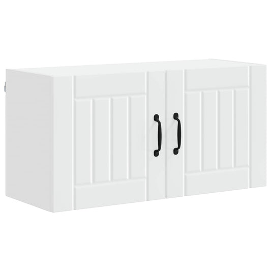 Wall Cabinet LUCCA White 80 x 31 x 40 cm Engineered Wood Wall Cabinet LUCCA White 80 x 31 x 40 cm Engineered Wood