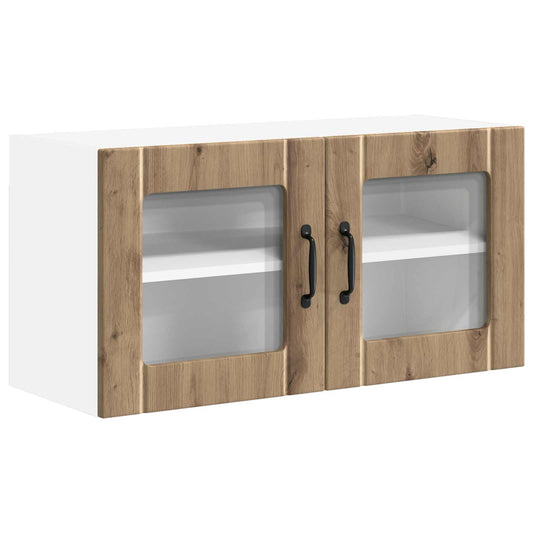 Wall Glass Cabinet LUCCA Artisan Oak 80 x 31 x 40 cm Wall Glass Cabinet LUCCA Artisan Oak 80 x 31 x 40 cm
