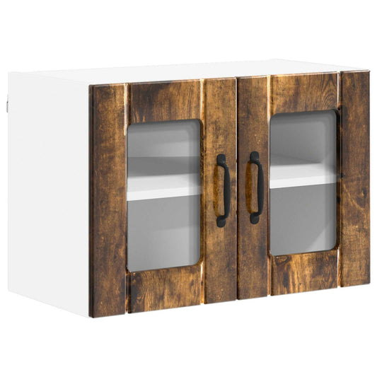 Wall Glass Cabinet LUCCA Smoked Oak 60 x 31 x 40 cm Wall Glass Cabinet LUCCA Smoked Oak 60 x 31 x 40 cm