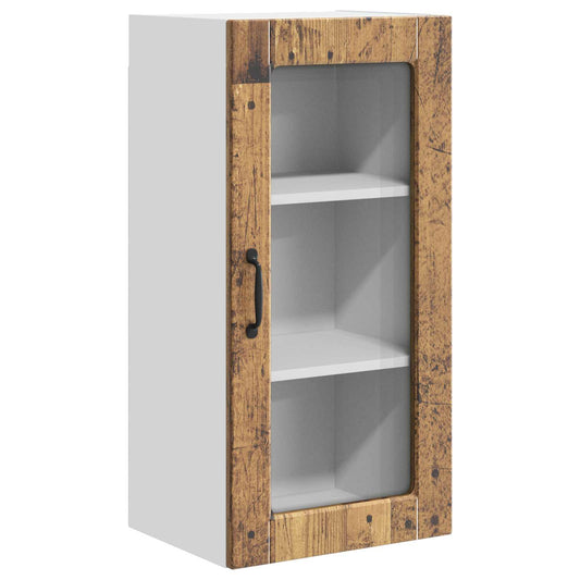 Wall Glass Cabinet LUCCA Old Wood 40 x 31 x 80 cm Wall Glass Cabinet LUCCA Old Wood 40 x 31 x 80 cm