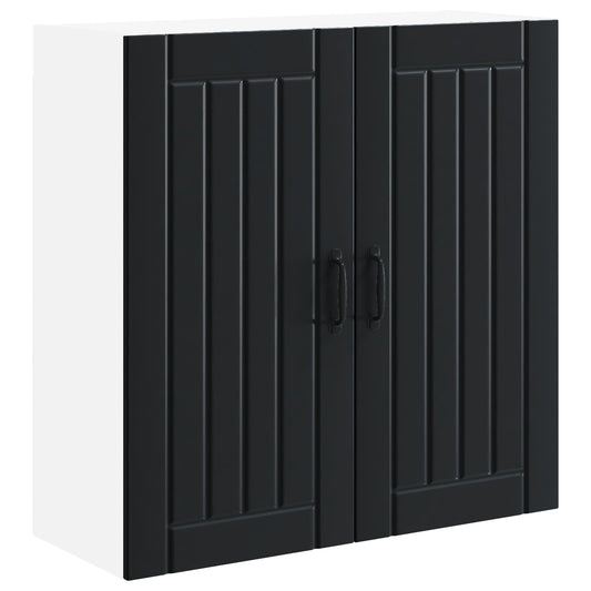 Wall Cabinet LUCCA Black 80 x 31 x 80 cm Engineered Wood Wall Cabinet LUCCA Black 80 x 31 x 80 cm Engineered Wood