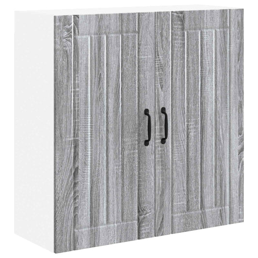Wall Cabinet LUCCA Grey Sonoma 80 x 31 x 80 cm Engineered Wood Wall Cabinet LUCCA Grey Sonoma 80 x 31 x 80 cm Engineered Wood