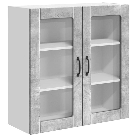 Wall Glass Cabinet LUCCA Concrete Grey 80 x 31 x 80 cm Wall Glass Cabinet LUCCA Concrete Grey 80 x 31 x 80 cm