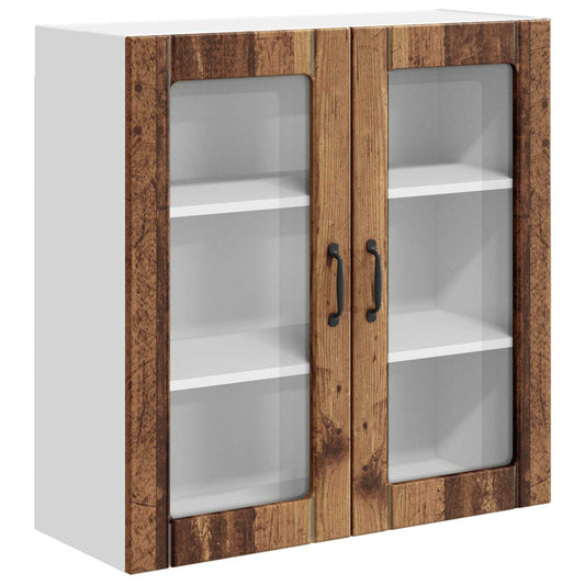 Wall Glass Cabinet LUCCA Old Wood 80 x 31 x 80 cm Wall Glass Cabinet LUCCA Old Wood 80 x 31 x 80 cm
