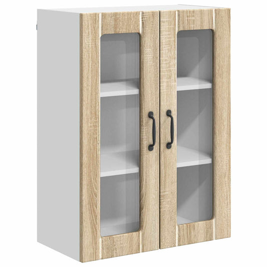 Wall Glass Cabinet LUCCA Sonoma Oak 60 x 31 x 80 cm Wall Glass Cabinet LUCCA Sonoma Oak 60 x 31 x 80 cm