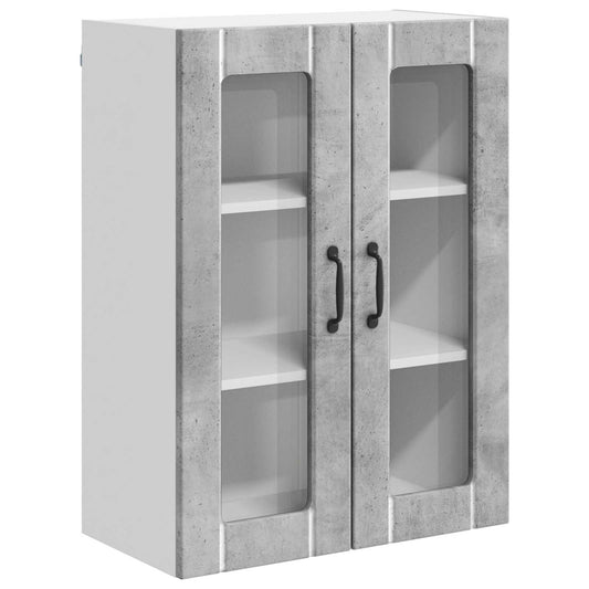Wall Glass Cabinet LUCCA Concrete Grey 60 x 31 x 80 cm Wall Glass Cabinet LUCCA Concrete Grey 60 x 31 x 80 cm