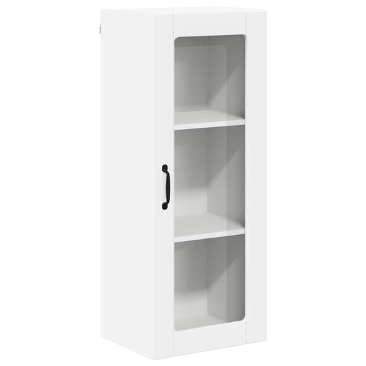 Wall Glass Cabinet LUCCA White 40 x 31 x 100 cm Engineered Wood Wall Glass Cabinet LUCCA White 40 x 31 x 100 cm Engineered Wood