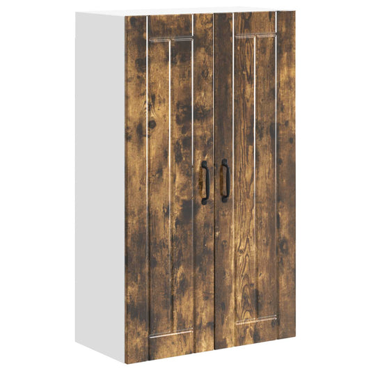 Wall Cabinet LUCCA Smoked Oak 60 x 31 x 100 cm Engineered Wood Wall Cabinet LUCCA Smoked Oak 60 x 31 x 100 cm Engineered Wood