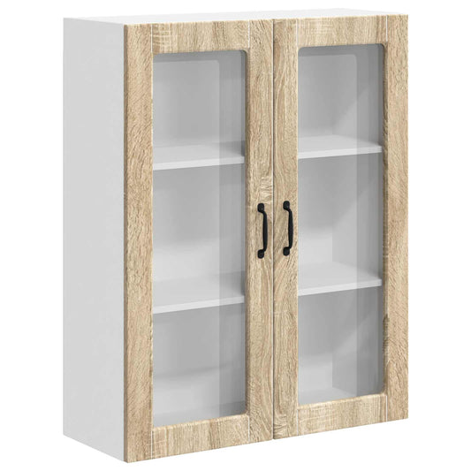Wall Glass Cabinet LUCCA Sonoma Oak 80 x 31 x 100 cm Wall Glass Cabinet LUCCA Sonoma Oak 80 x 31 x 100 cm