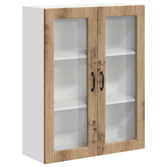 Wall Glass Cabinet LUCCA Artisan Oak 80 x 31 x 100 cm Wall Glass Cabinet LUCCA Artisan Oak 80 x 31 x 100 cm